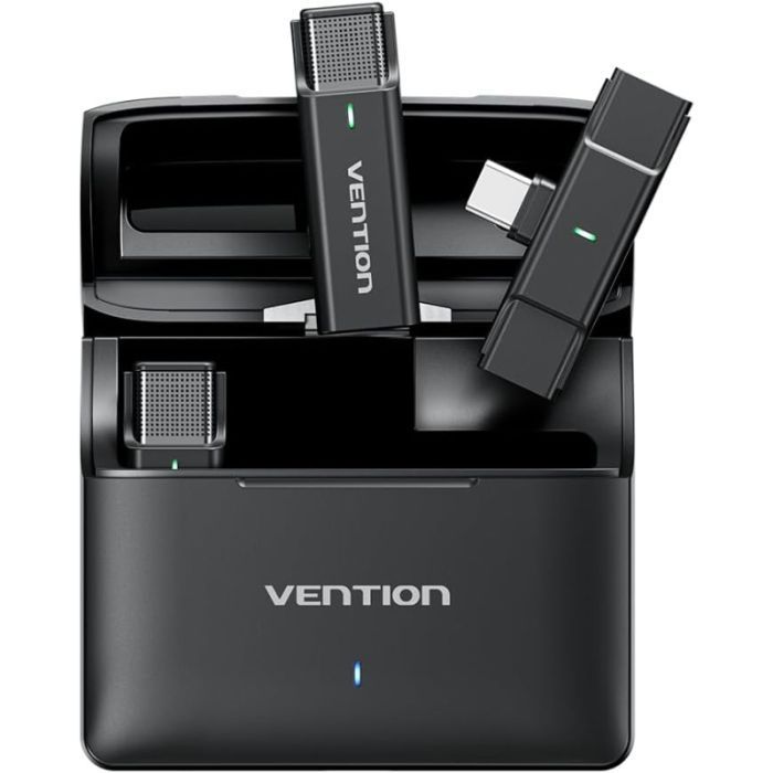 Мікрофон Vention USB-C 2-Pack Wireless Lavalier with Charging Case (NCAB0)