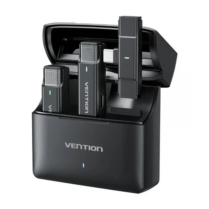 Мікрофон Vention USB-C 2-Pack Wireless Lavalier with Charging Case (NCAB0) зображення 2