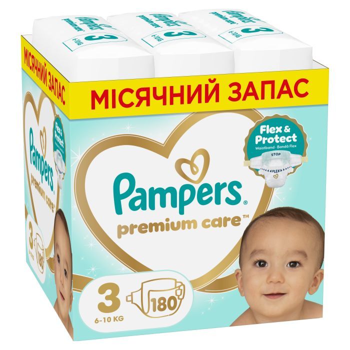 Підгузки Pampers Premium Care Розмір 3 (6-10 кг) 216 шт (8006530223539)
