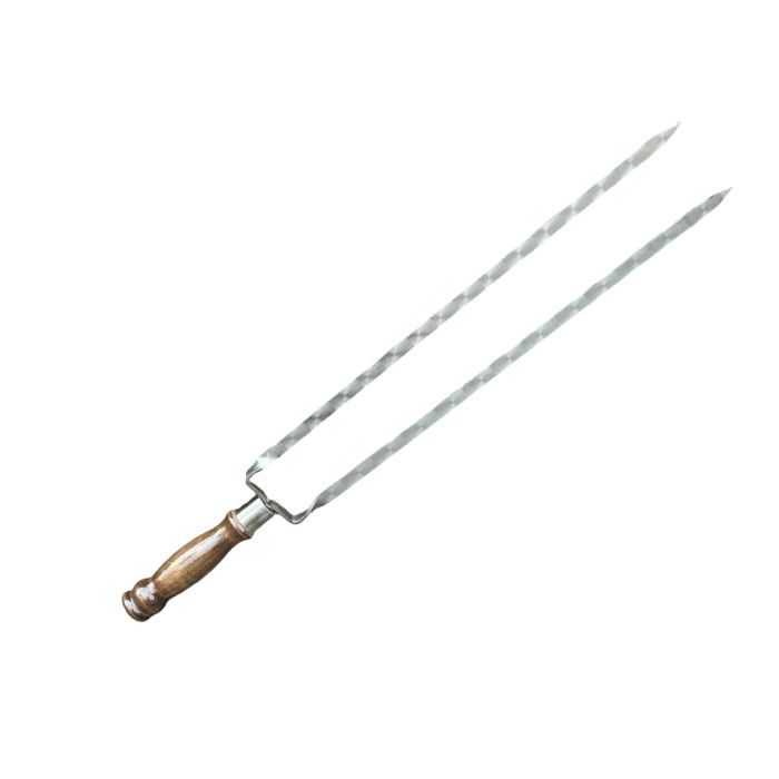 Шампур Metalzavod Подвійний 630х12х3мм двокольоровий (DBL-SHMP-DR-630x12x3-DUO)