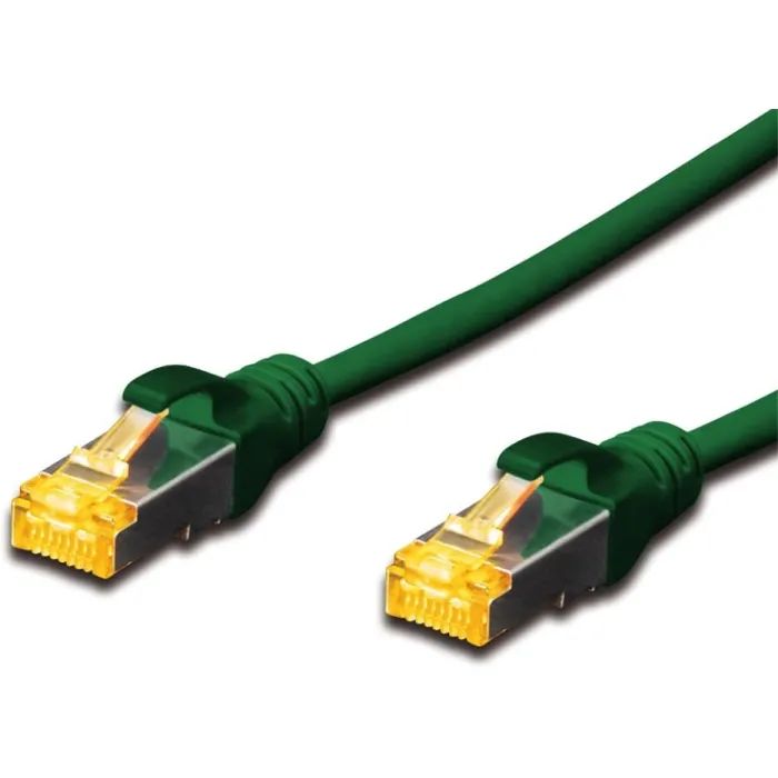 Патч-корд 0.25м, SFTP, cat.6A, AWG 26/7, Cu, LSZH, green Digitus (DK-1644-A-0025/G)