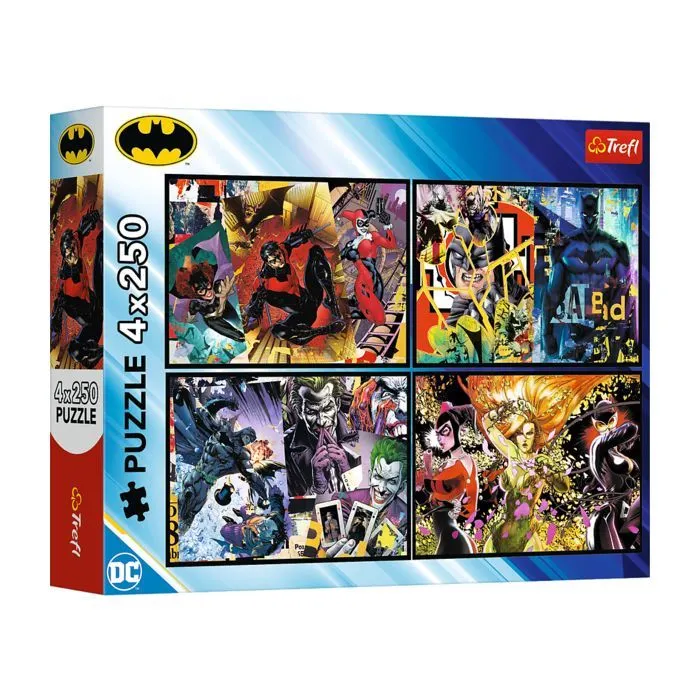 Пазл Trefl Batman Бетмен в дії 4х 250 елементів (5900511133103)