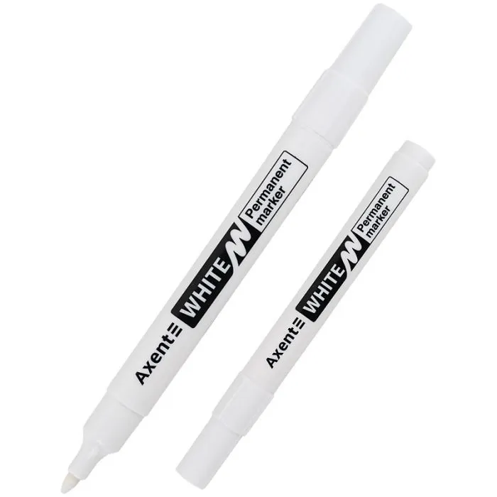 Маркер Axent Permanent White 2545-A, 2 мм круглый белый (2545-A)