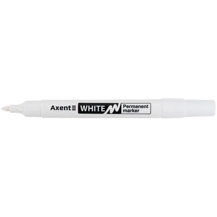 Маркер Axent Permanent White 2545-A, 2 мм круглый белый (2545-A) изображение 3