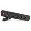 Сетевой фильтр питания Meilepai F25U, 5 роз EU, 3USB Black (F25U-Black)