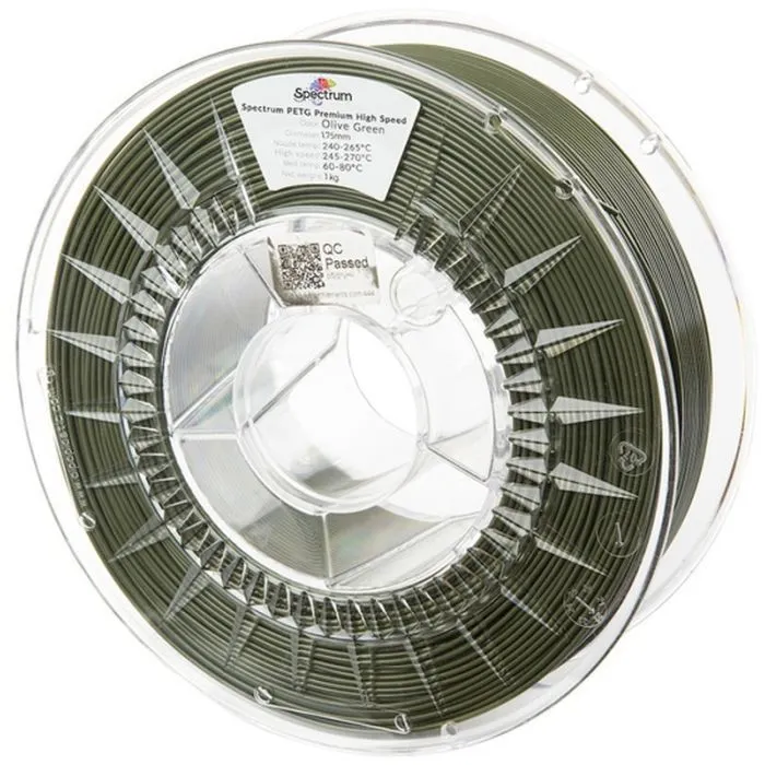 Пластик для 3D-принтера Spectrum PETG Premium HS 1.75mm 1kg Green, Olive (81548)