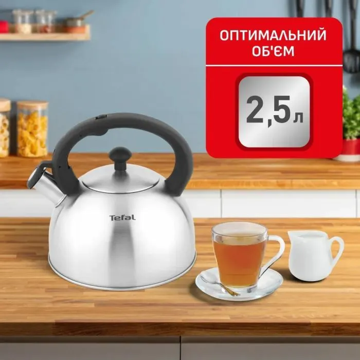 Чайник Tefal Duetto+ зі свистком 2.5 л чорний/сталевий (N4210310) изображение 5