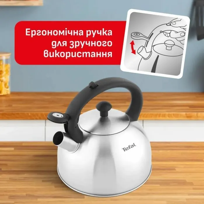 Чайник Tefal Duetto+ зі свистком 2.5 л чорний/сталевий (N4210310) изображение 6