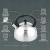 Чайник Tefal Duetto+ зі свистком 2.5 л чорний/сталевий (N4210310) изображение 9