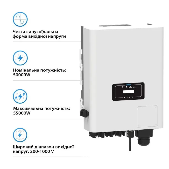 Сонячний інвертор Deye SUN-50K-G04, 50KW, 3ф (SUN-50K-G04) зображення 6