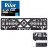 Рамка номерного знака Vitol з рельєфним написом TOYOTA (RN-VCH-15650-SR-TY)
