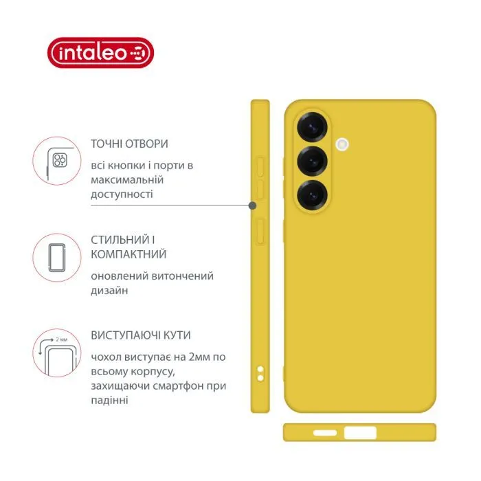 Чохол до мобільного телефона Intaleo Silicone Samsung Galaxy S25 Plus Yellow (1283126616822) зображення 4