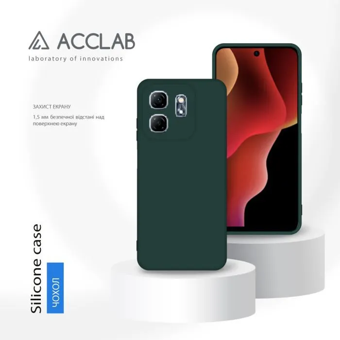 Чохол до мобільного телефона ACCLAB SoftShell Infinix Hot 50i Dark Green (1283126611643) зображення 4
