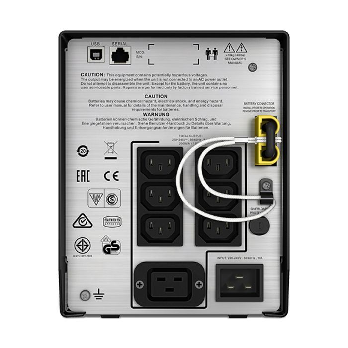 Источник бесперебойного питания APC Smart-UPS C 2000VA LCD 230V (SMC2000I) изображение 2