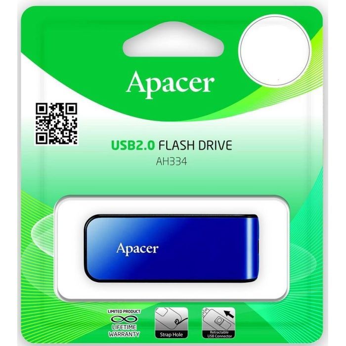USB флеш накопитель Apacer 64GB AH334 blue USB 2.0 (AP64GAH334U-1) изображение 6