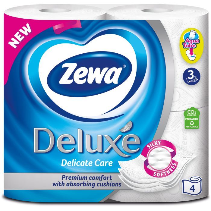 Туалетная бумага Zewa Deluxe белая 3 слоя 12 рулонов (7322540989779) изображение 2