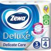 Туалетная бумага Zewa Deluxe белая 3 слоя 4 рулона (7322540313369)