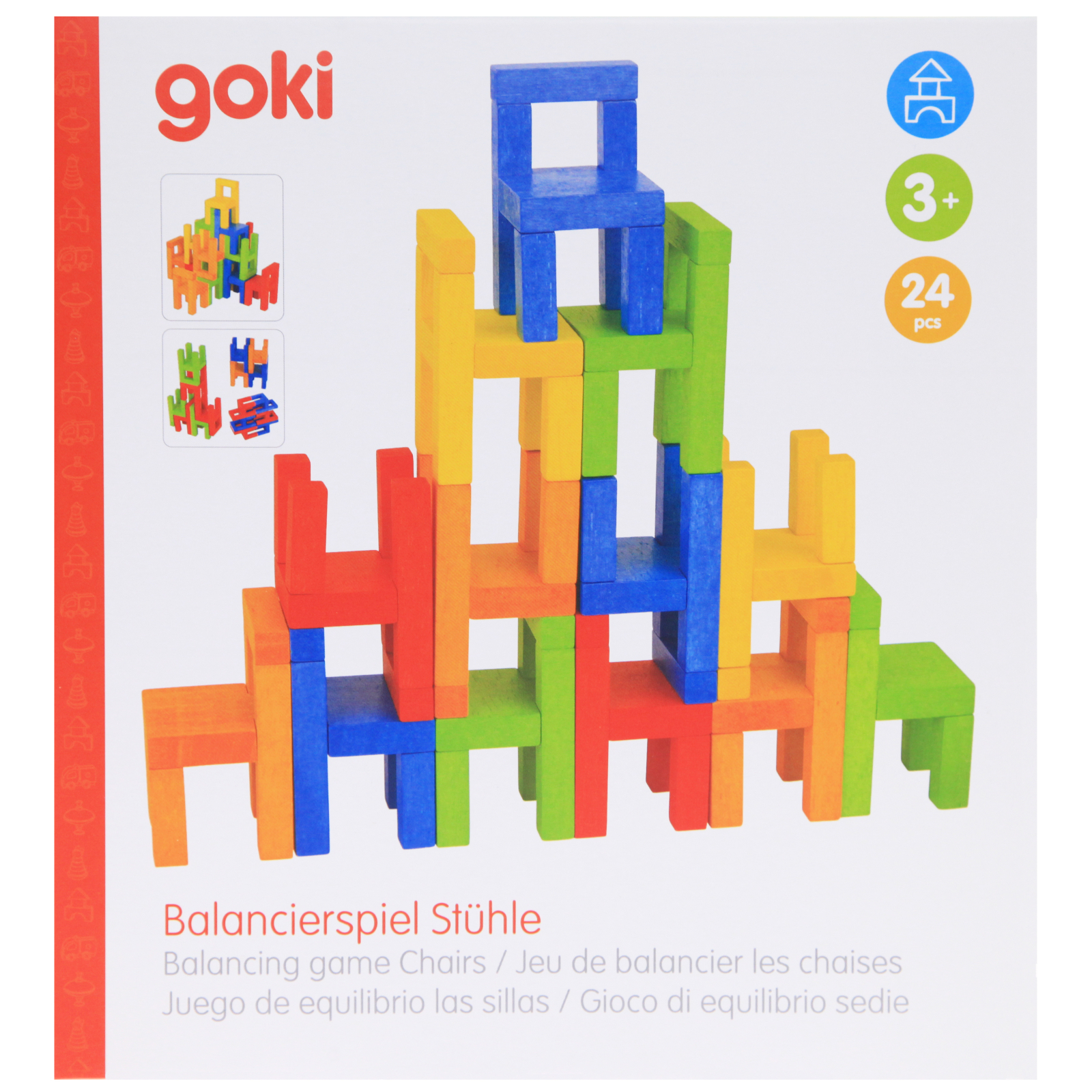 Розвиваюча іграшка Goki Балансирующие стулья (56929) зображення 5
