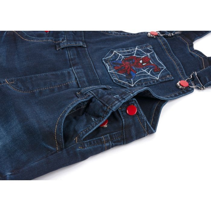 Комбинезон детский A-Yugi джинсовый утепленный (1074-128B-blue) изображение 5