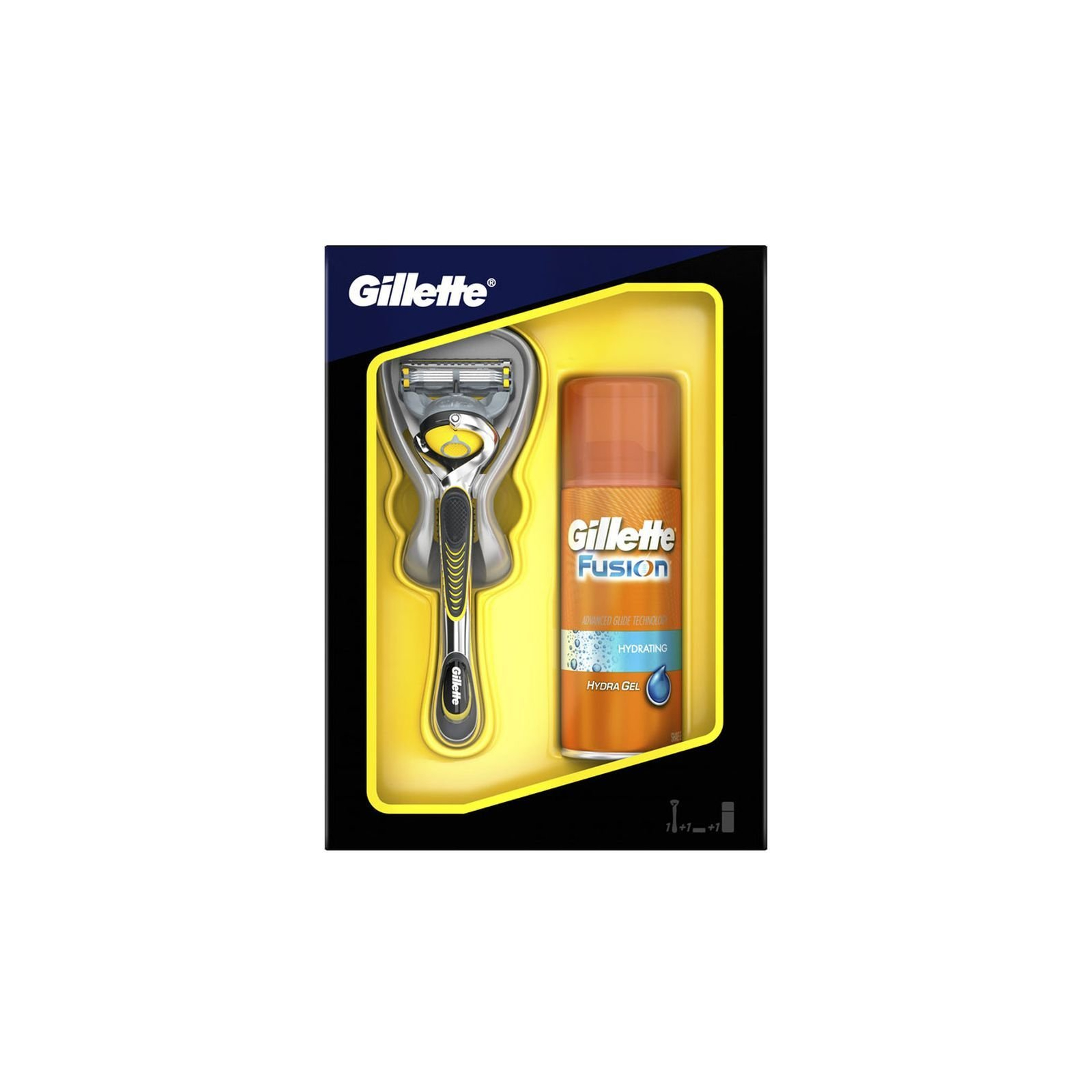 Набор для бритья Gillette Fusion Proshield и гель для бритья бритья Hydra gel 75 мл (7702018450350) изображение 2