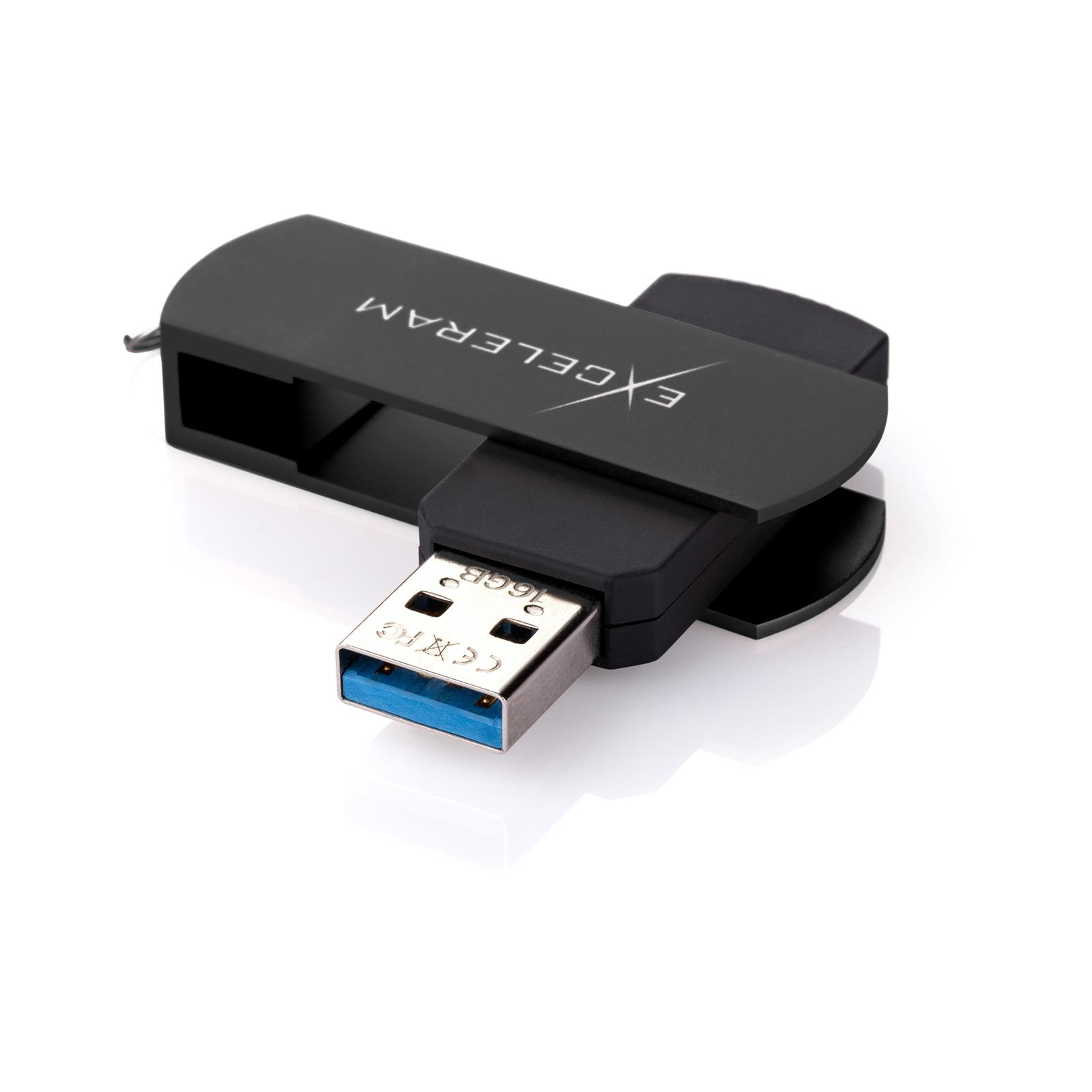 USB флеш накопитель eXceleram 16GB P2 Series Black/Black USB 3.1 Gen 1 (EXP2U3BB16) изображение 2