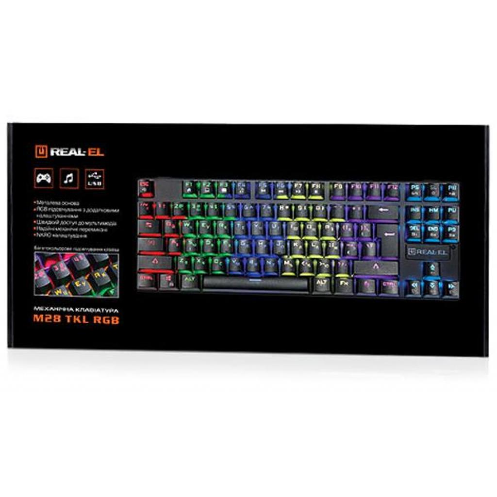 Клавіатура REAL-EL M28 RGB TKL, black зображення 3