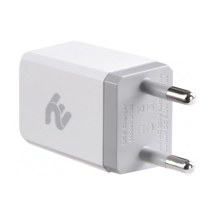 Зарядное устройство 2E USB Wall Charger USB:DC5V/2.1A, white (2E-WC1USB2.1A-W) изображение 2