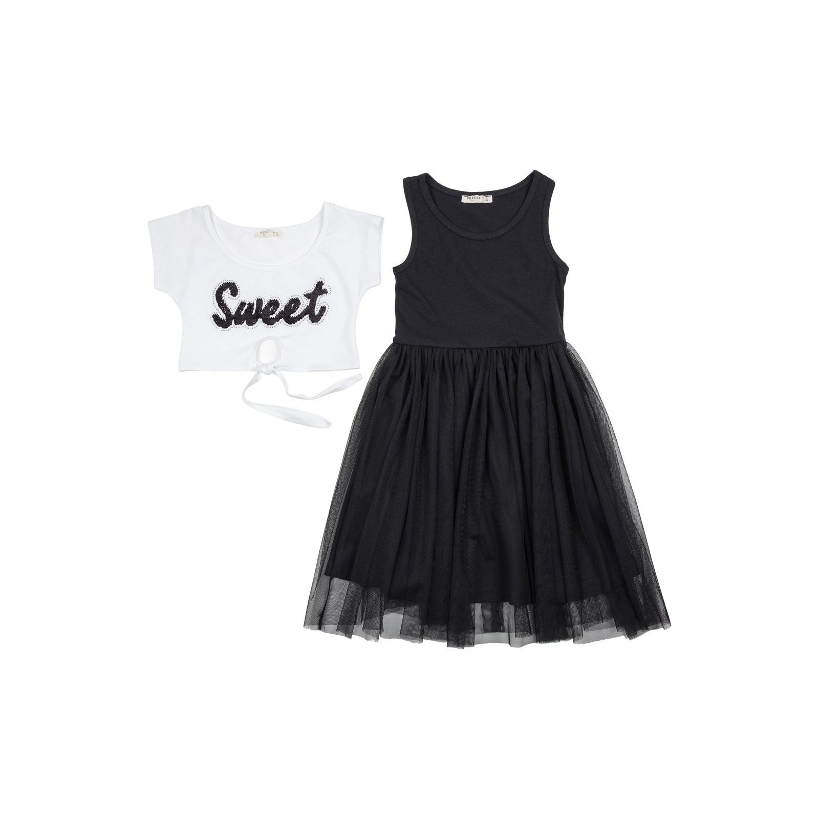 Платье Breeze с топом "SWEET" (12727-116G-black) изображение 4