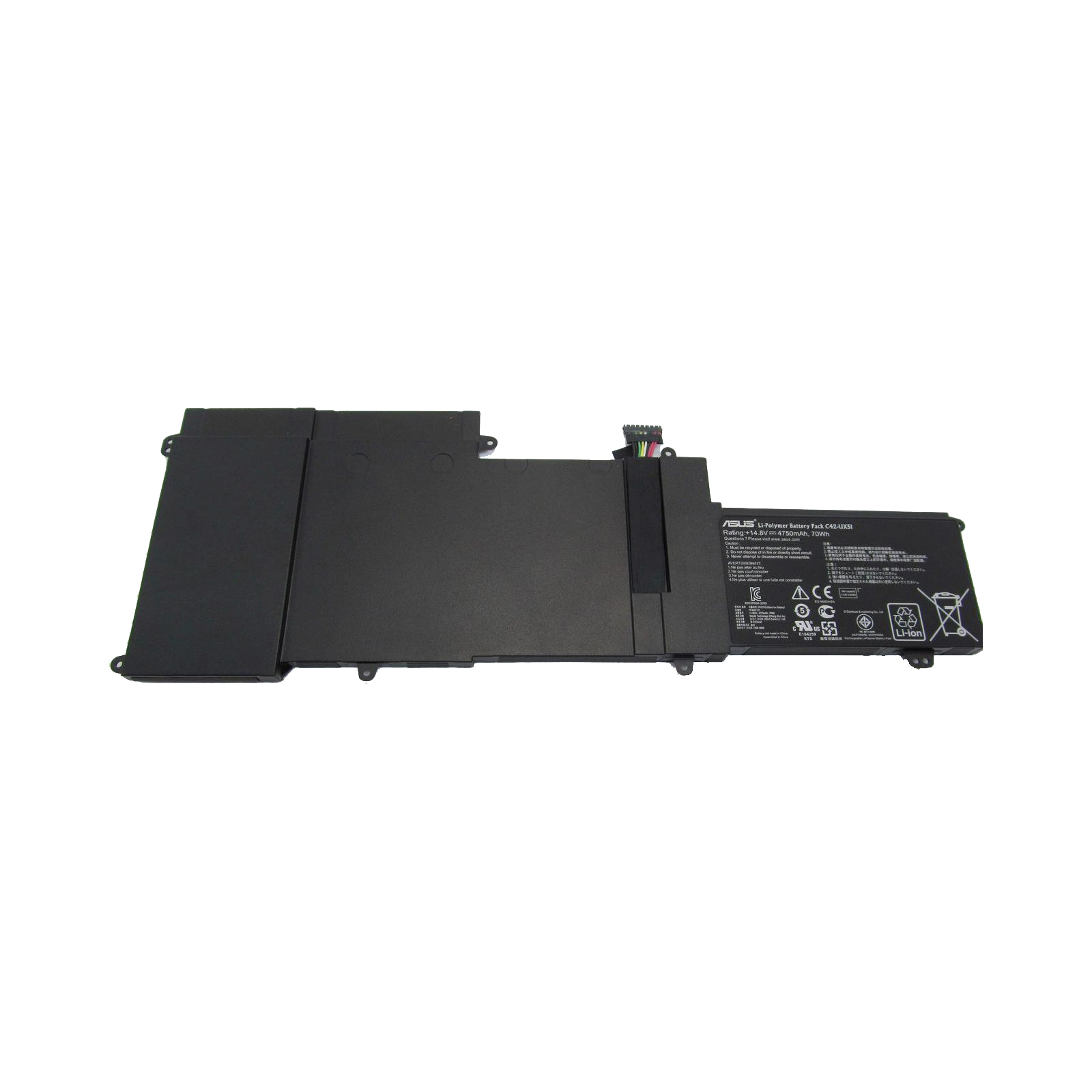 Акумулятор до ноутбука ASUS U500 C42-UX51, 4750mAh (70Wh), 4cell, 14.8V, Li-Pol, черная, (A47250)