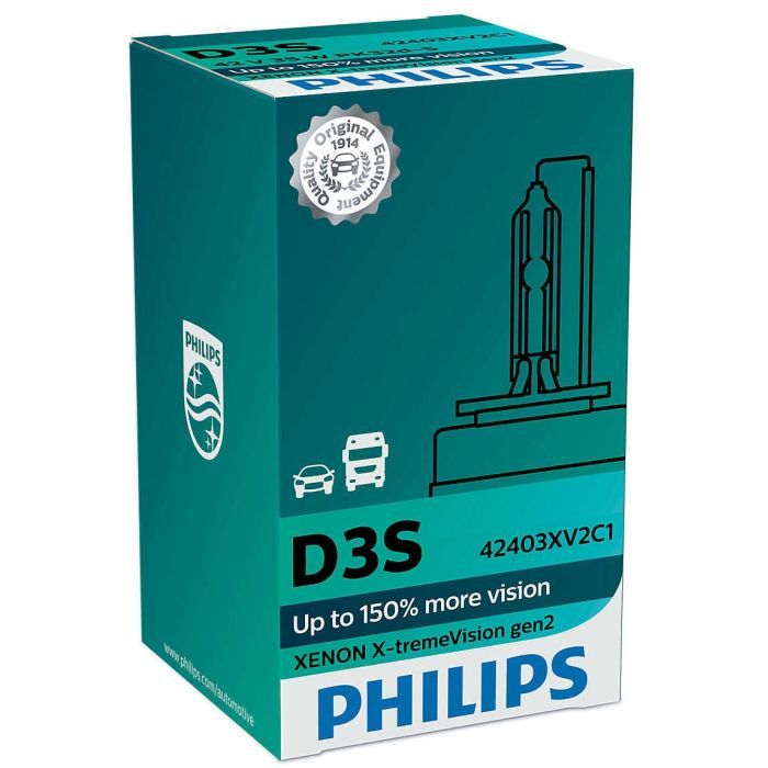 Автолампа Philips D3S X-tremeVision +150% gen2 1шт (42403XV2C1) изображение 4
