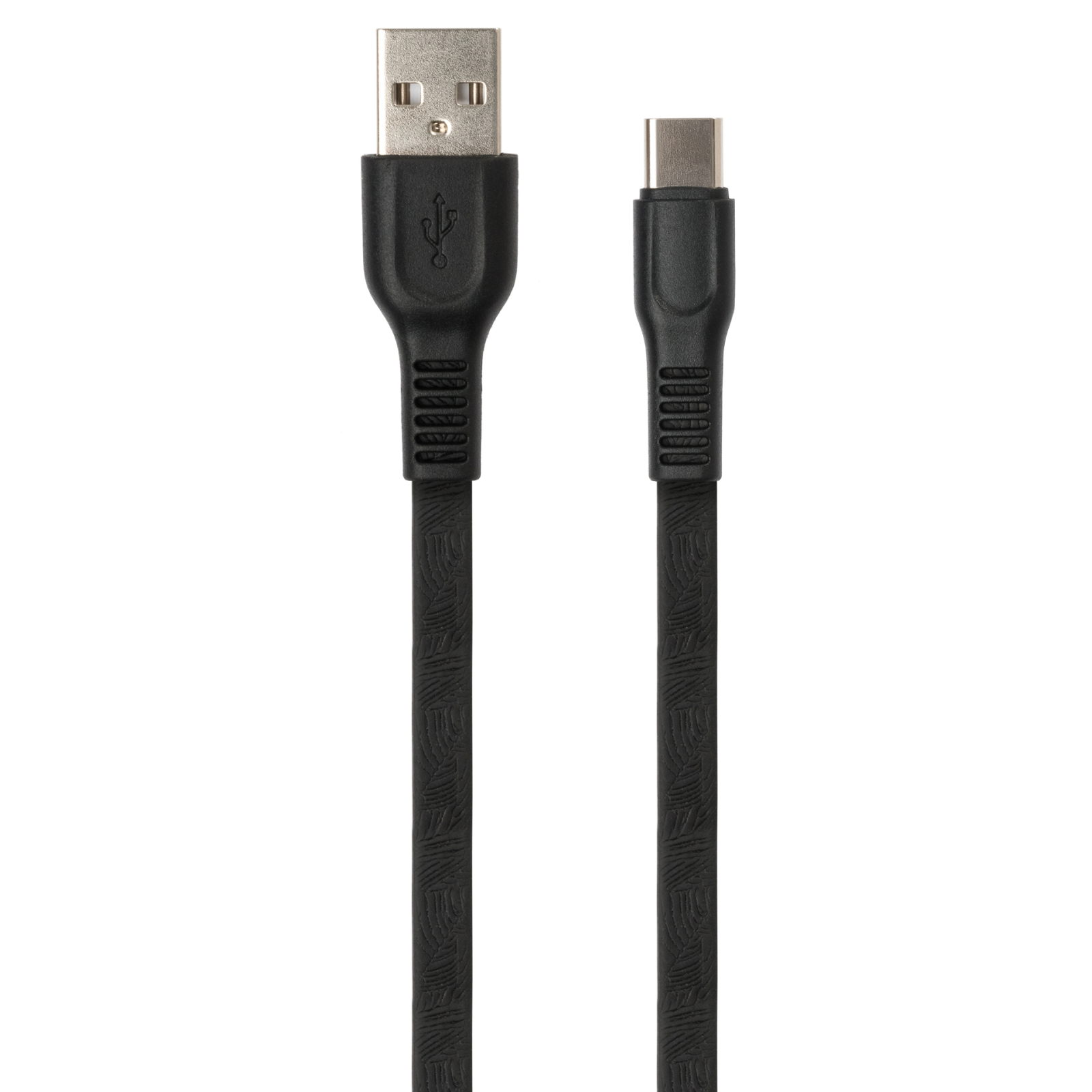 Дата кабель USB 2.0 AM to Type-C 1.0m flat art TPE back Vinga (VCPDCTCFTPE1BK) изображение 2