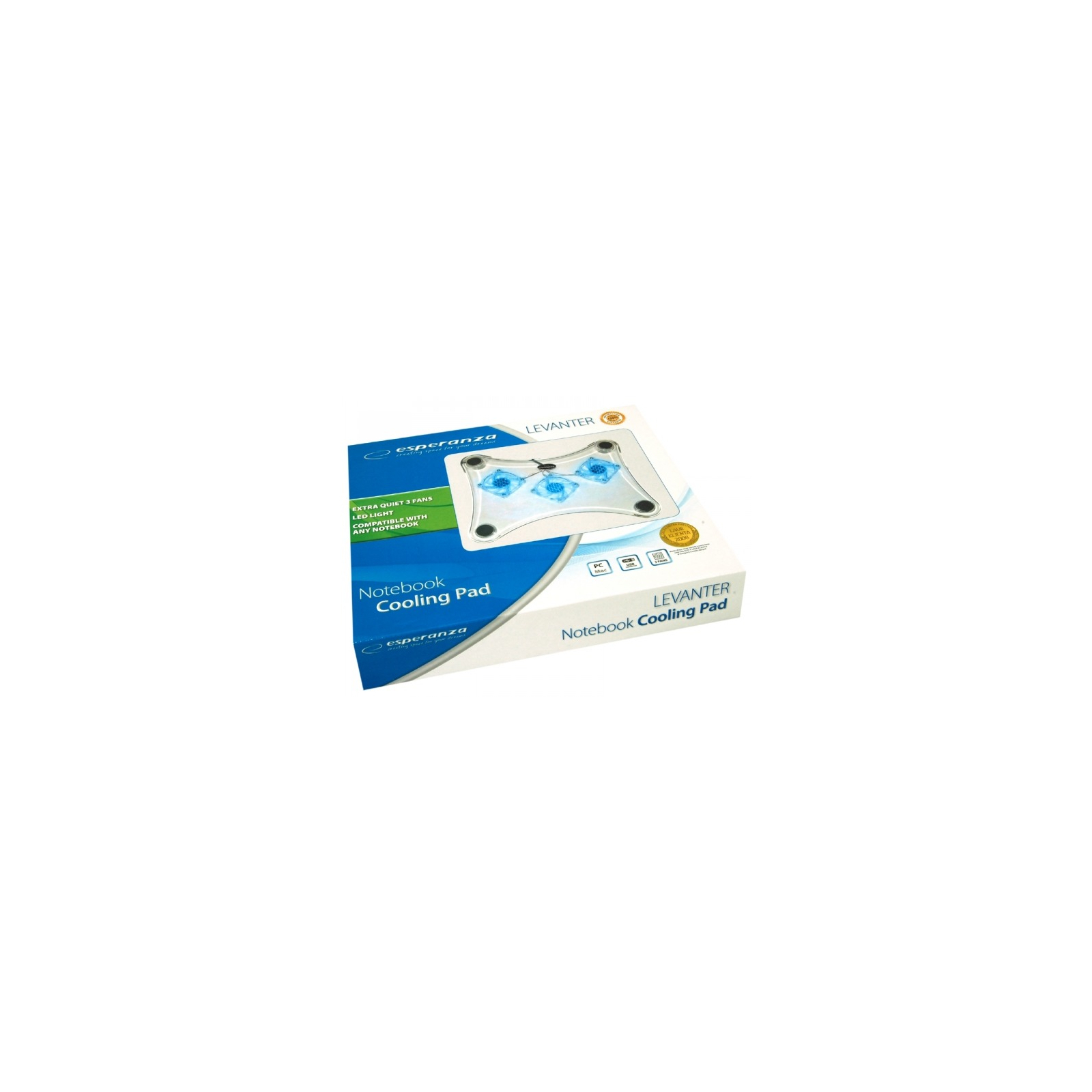 Підставка до ноутбука Esperanza Levanter Notebook Cooling Pad to size 15.6" (EA107) зображення 3