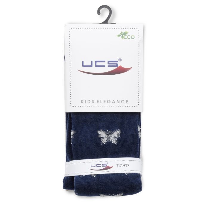 Колготки дитячі UCS Socks з метеликами (M0C0301-2110-3G-dackblue) зображення 2