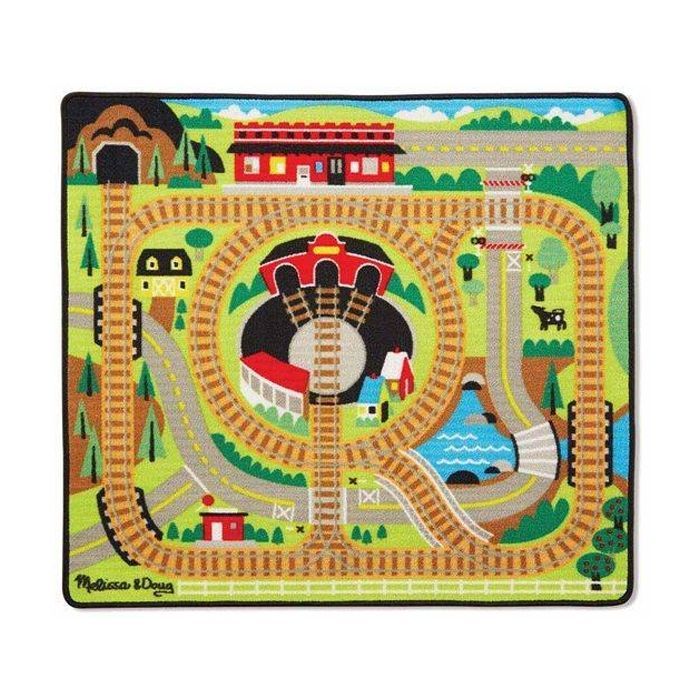 Детский коврик Melissa&Doug Железная дорога с паровозиками (MD19554)