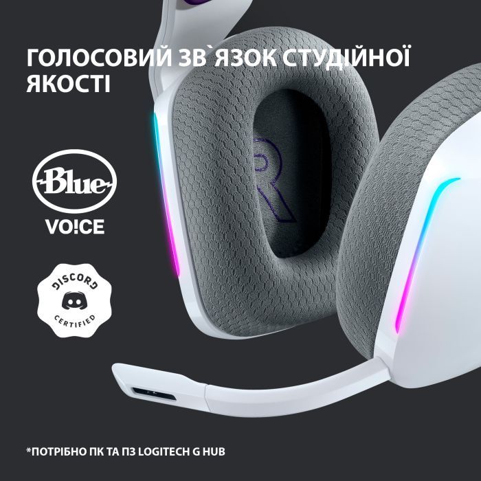 Наушники Logitech G733 Lightspeed Wireless RGB Gaming Headset Lilac (981-000890) изображение 9