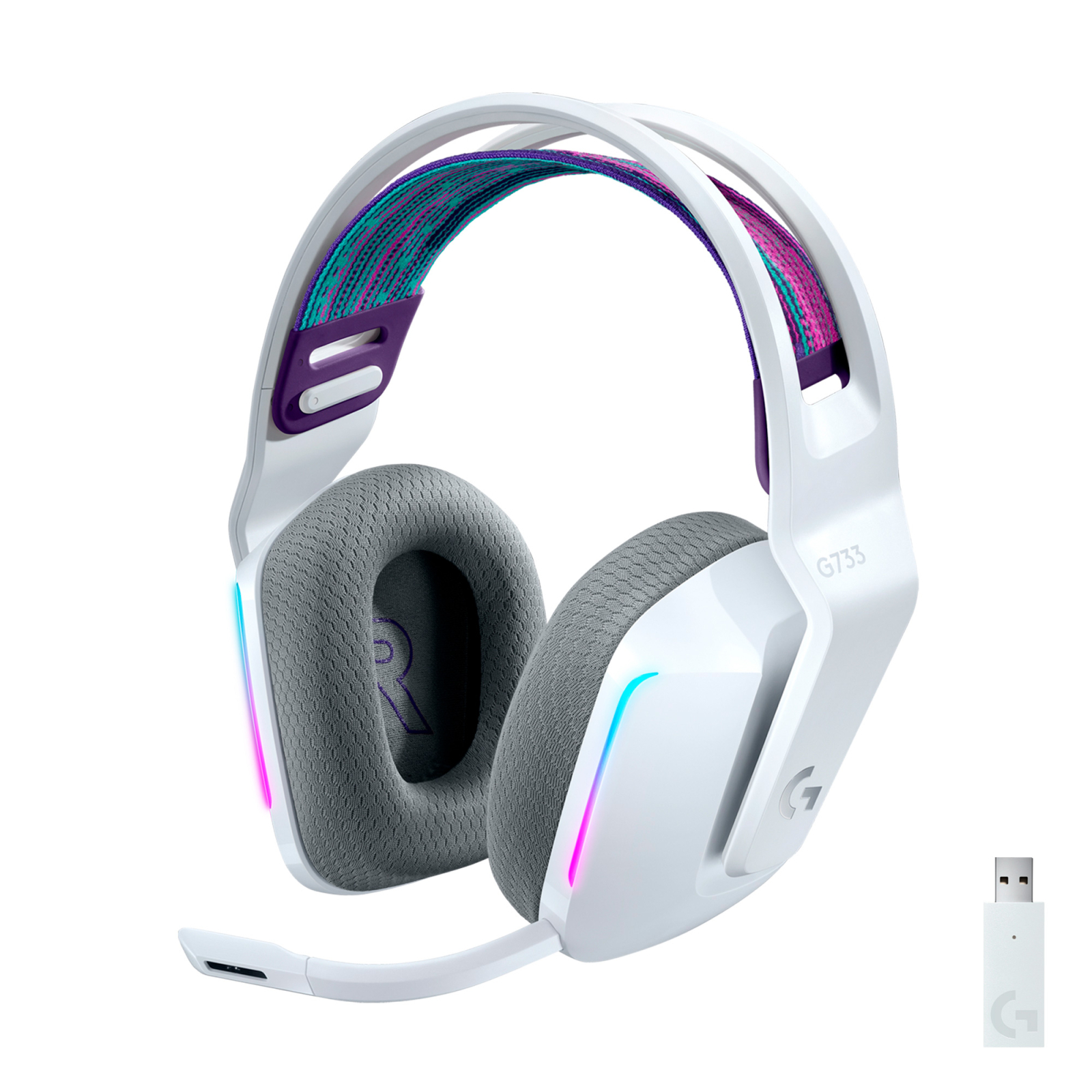 Наушники Logitech G733 Lightspeed Wireless RGB Gaming Headset White (981-000883)