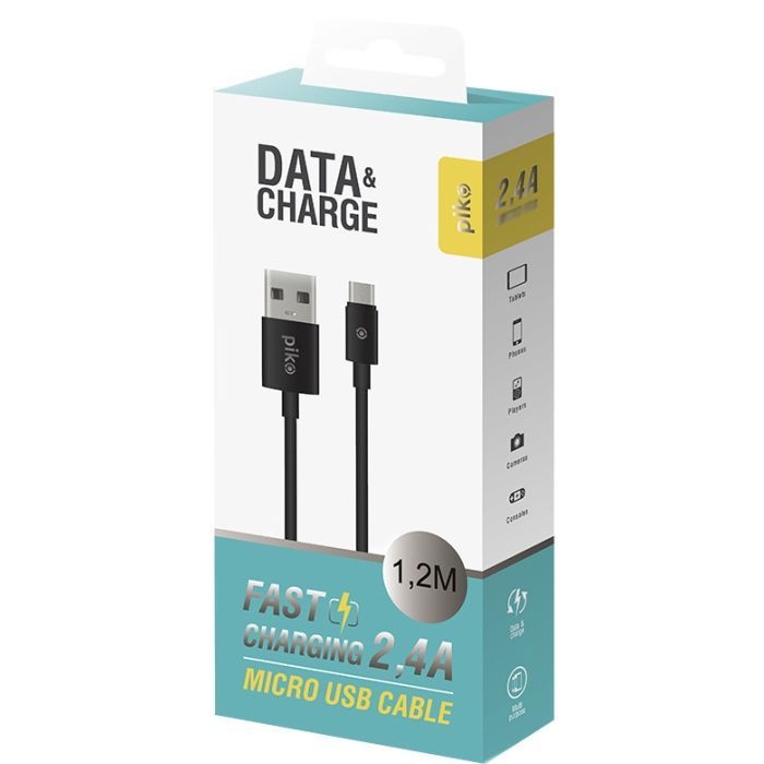 Дата кабель USB 2.0 AM to Micro 5P 1.2m black Piko (1283126494918) зображення 2