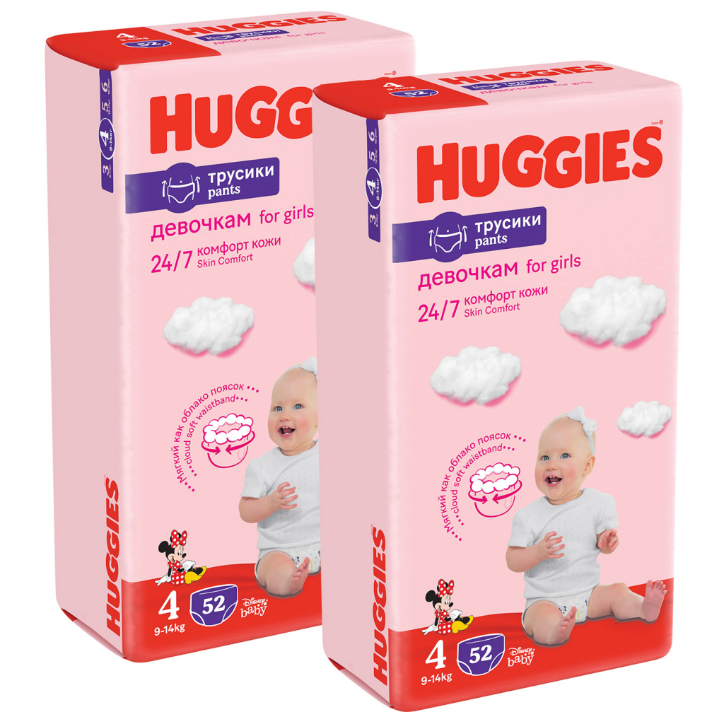 Подгузники Huggies Pants 4 M-Pack (9-14 кг) для девочек 116 шт (5029054237434) изображение 2