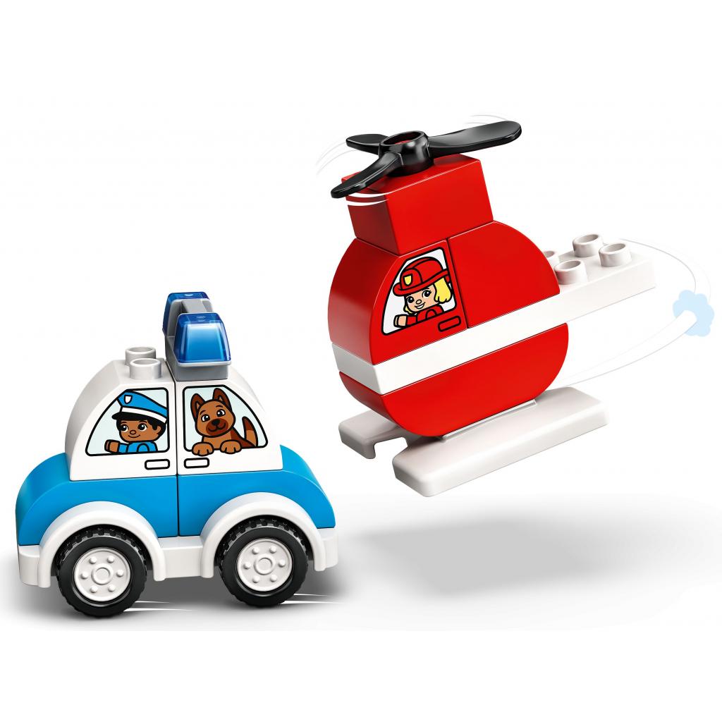 Конструктор LEGO DUPLO Пожежний вертоліт і поліц. машина (10957) зображення 3