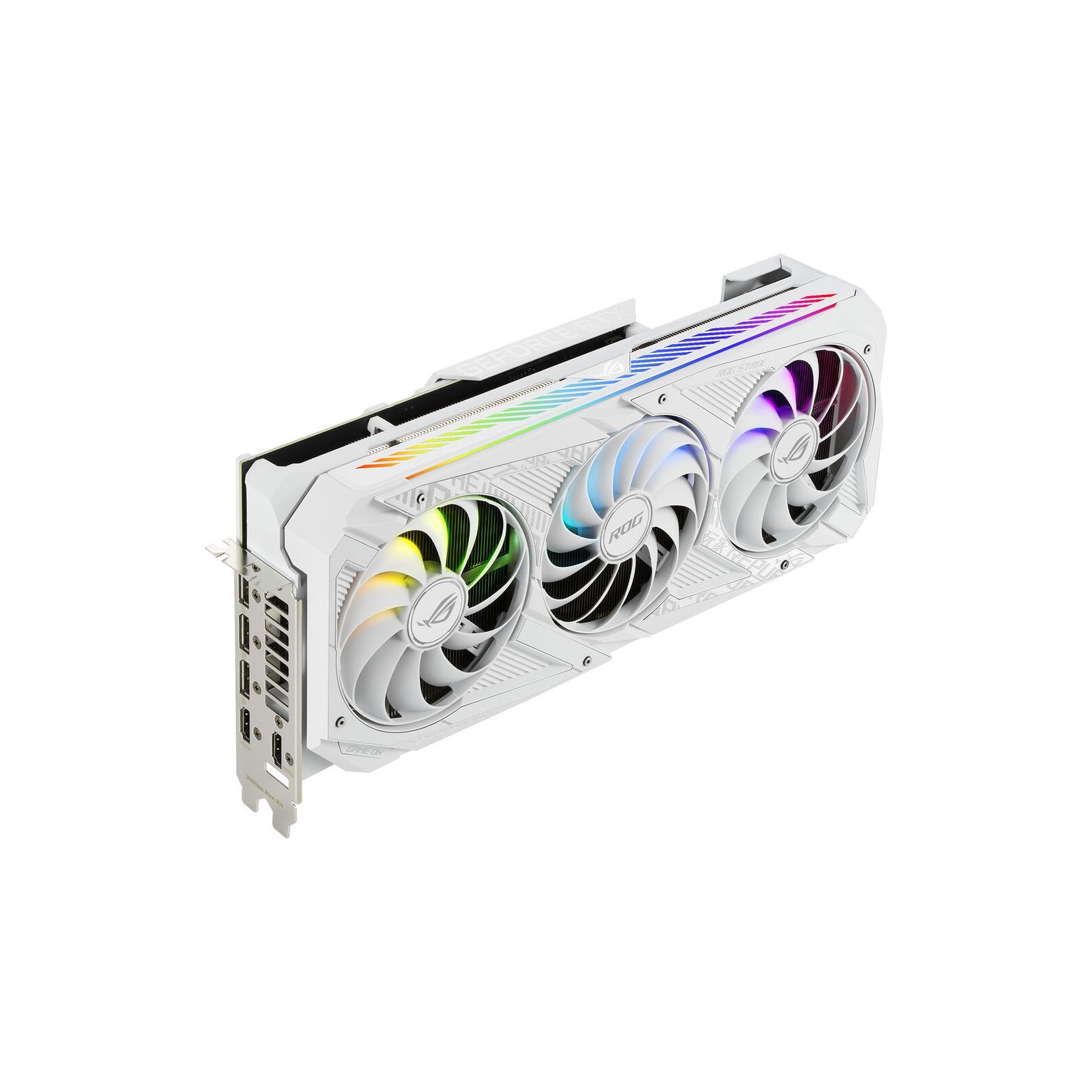 ᐈ Купить видеокарту ASUS GeForce RTX3080 10Gb ROG STRIX OC WHITE