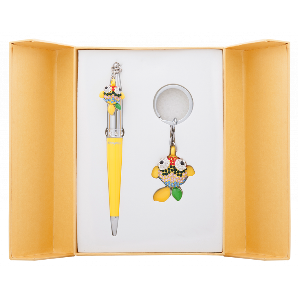 Ручка шариковая Langres набор ручка + брелок Goldfish Желтый (LS.122025-08)