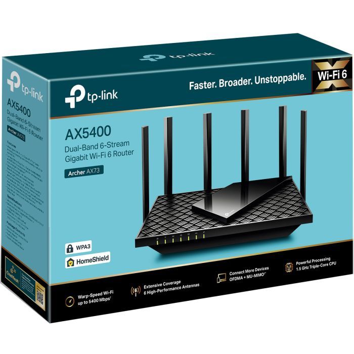 Маршрутизатор TP-Link ARCHER AX73 AX5400 4xGE LAN 1xGE WAN USB 3.0 MU-MIMO OFDMA (ARCHER-AX73) зображення 6