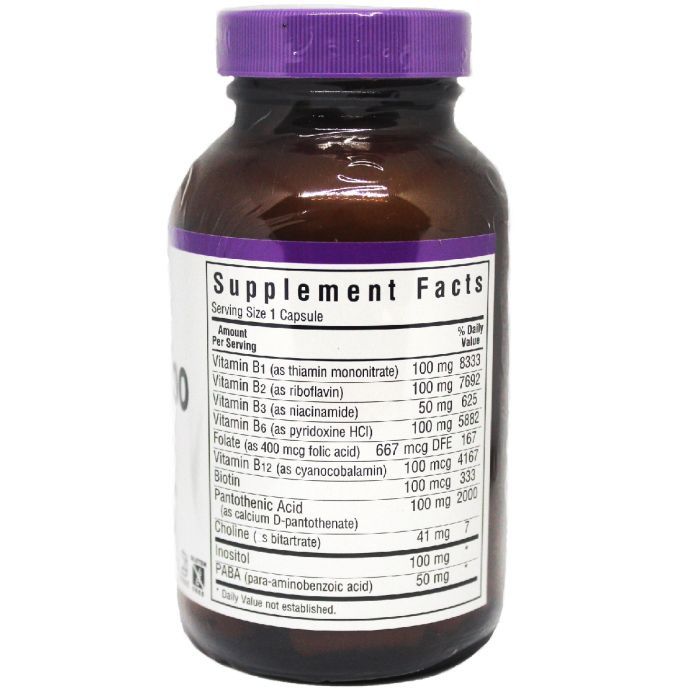 Витамин Bluebonnet Nutrition В-Комплекс 100, 100 гелевых капсул (BLB-00418) изображение 2