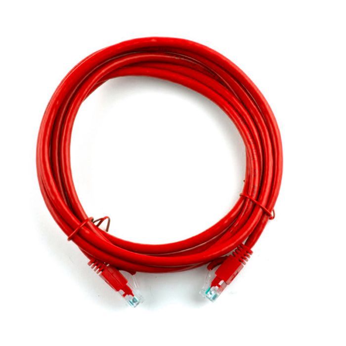 Патч-корд 2м, RJ-45, Cat.5e, CU, медь, красный Ritar (PCR-CU/2Rd / 04276)