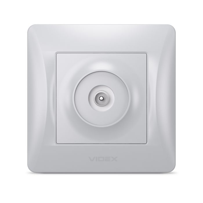 ТВ розетка Videx BINERA TV одинарная сереб (VF-BNSK1TVME-SS) изображение 2