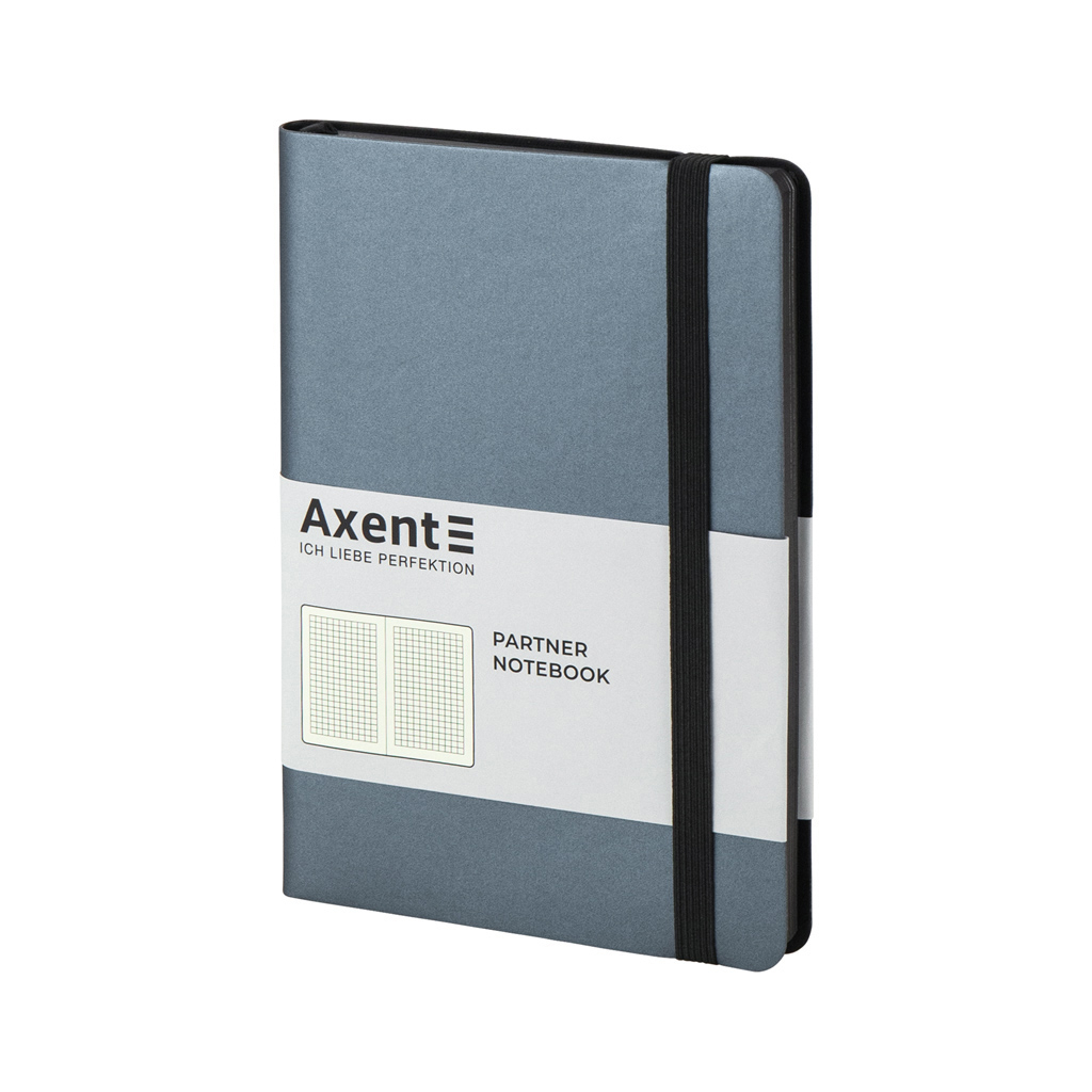 Блокнот Axent Partner Soft, 125х195, 96л, клет, серебряно-синий (8206-14-A) изображение 2