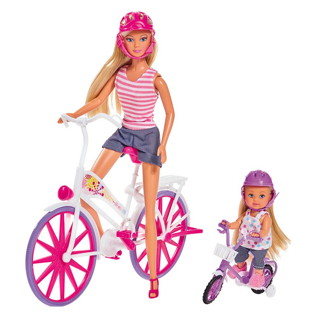 Лялька Simba Штеффі та Еві Прогулянка на велосипедах (5733045)