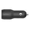 Зарядное устройство Belkin Car Charger (24W) Dual USB-A, USB-A - Lightning, 1m, black (CCD001BT1MBK) изображение 4