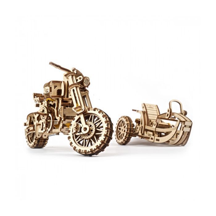 Конструктор Ugears Мотоцикл Scramber с коляской (6336921) изображение 4
