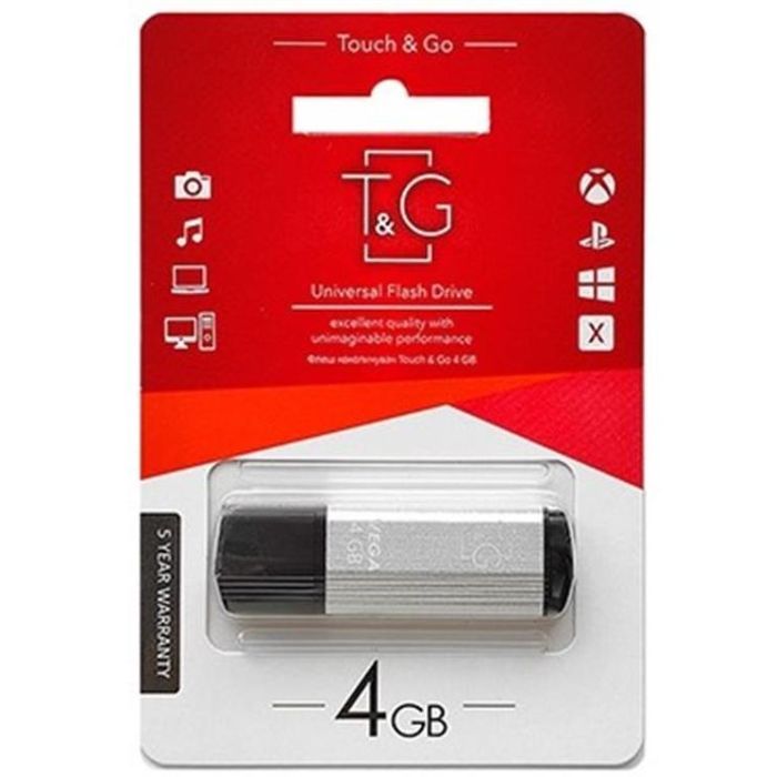 USB флеш накопитель T&G 4GB 121 Vega Series Silver USB 2.0 (TG121-4GBSL) изображение 2